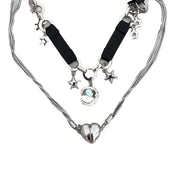 Sweet Cool Hot Girl Y2g Black Diamond Punk Choker Necklace
