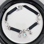 Sweet Cool Hot Girl Y2g Black Diamond Punk Choker Necklace