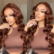 Front Lace Wavy Brown Lace Front Hair Human Wigs