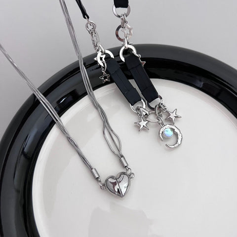 Sweet Cool Hot Girl Y2g Black Diamond Punk Choker Necklace